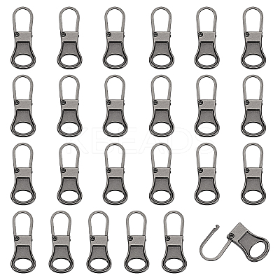 24Pcs Detachable Alloy Zipper Sliders FIND-FG0005-10B-1