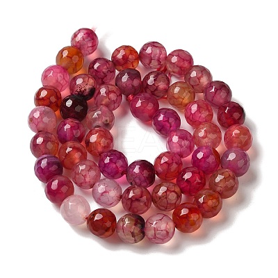 Dyed & Heated Natural Dragon Veins Agate Beads Strands G-P539-A01-24-1