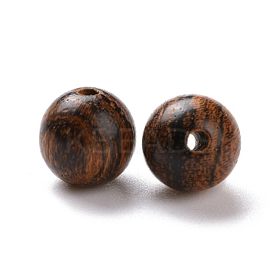 Round Tiger Skin Sandalwood Beads WOOD-G009-01B-1
