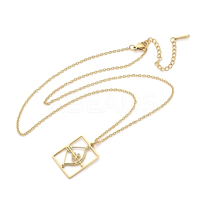 304 Stainless Steel Necklace LS-NJEW-D330-01G-09-1