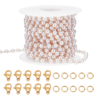 DIY Imitation Pearl Bracelet Necklace Making Kits DIY-BBC0001-08-1