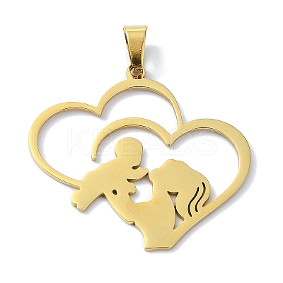 304 Stainless Steel Pendants STAS-C097-12G-1
