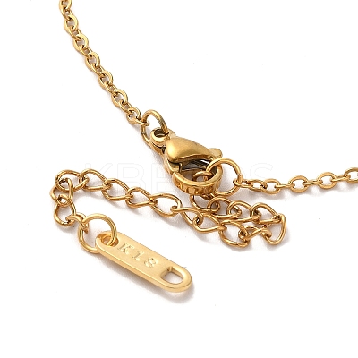 304 Stainless Steel Pandant Necklace for Men Women NJEW-O126-02G-05-1