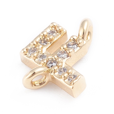 Brass Micro Pave Cubic Zirconia Links Connectors X-ZIRC-I042-16G-F-1