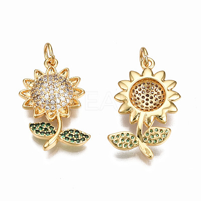 Brass Micro Pave Cubic Zirconia Pendants ZIRC-Q200-013-NF-1