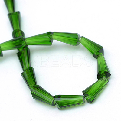 Transparent Glass Bead Strands GLAA-R170-6x12-01L-1