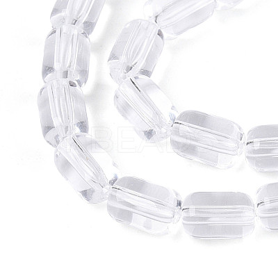 Transparent Glass Beads Strands GLAA-T028-14T-05-1