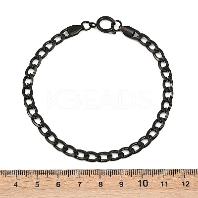 5MM 201 Stainless Steel Curb Chain Bracelets for Women BJEW-B143-05EB-1