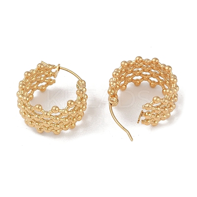 Ion Plating(IP) 201 Stainless Steel Hoop Earrings EJEW-I309-29G-1