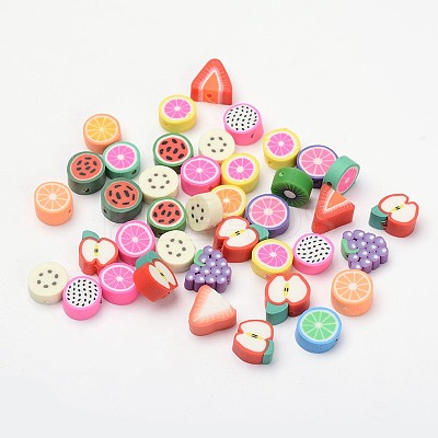 Mixed Fruit Theme Handmade Polymer Clay Beads CLAY-Q170-M-1