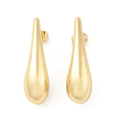 Rack Plating Brass Stud Earrings for Women EJEW-G394-26G-1