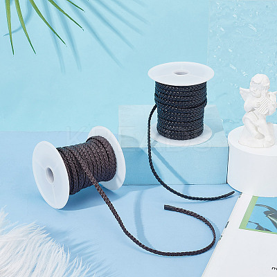 Microfibe Imitation Leather Braided Cord OCOR-WH0101-29B-1