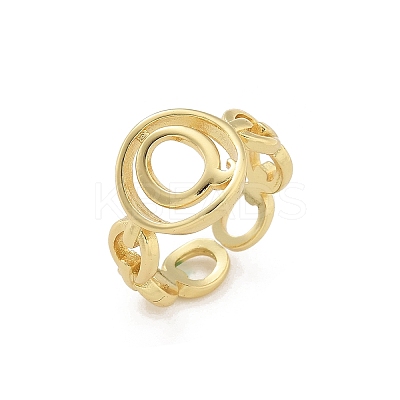 Brass Open Cuff Rings for Women RJEW-K289-01G-Q-1