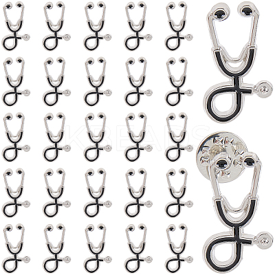 30Pcs Creative Zinc Alloy Brooches JEWB-CP0001-35-1
