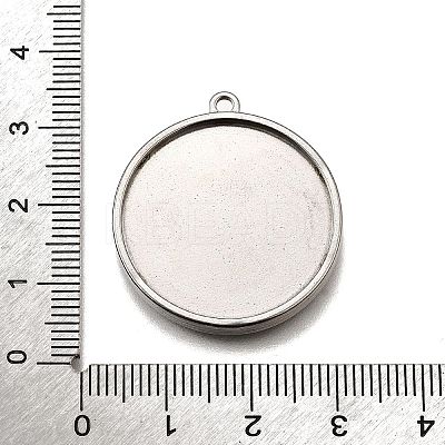 304 Stainless Steel Pendant Cabochon Settings STAS-S181-02P-B-1