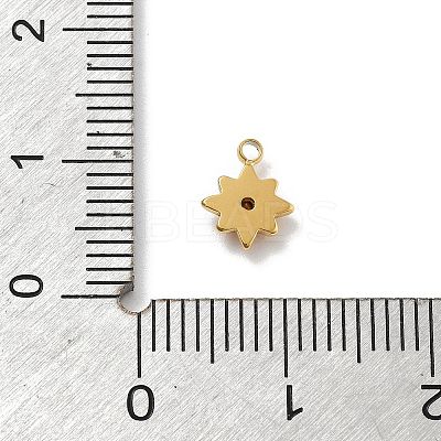 Star 304 Stainless Steel Rhinestone Charms STAS-L283-31G-1
