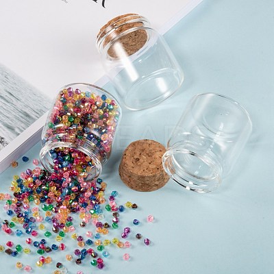 Glass Jar Glass Bottle for Bead Containers CON-E008-58x47mm-1