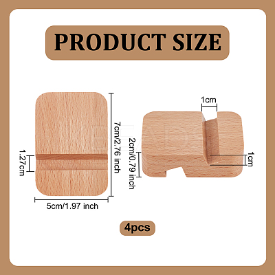 4Pcs Wood Embroidery Hoop Easels ODIS-WH0331-02B-1