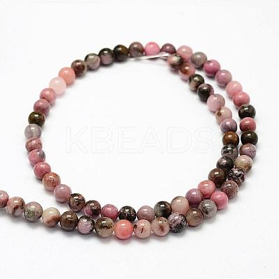 Natural Rhodonite Beads Strands G-F364-01-8mm-1