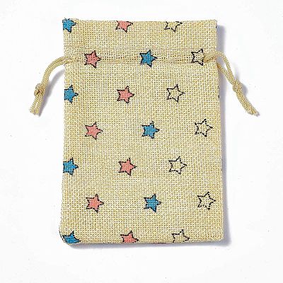 Burlap Packing Pouches Drawstring Bags ABAG-L016-A05-1