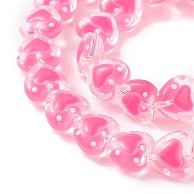 Transparent Glass Beads Strands LAMP-F029-04D-1