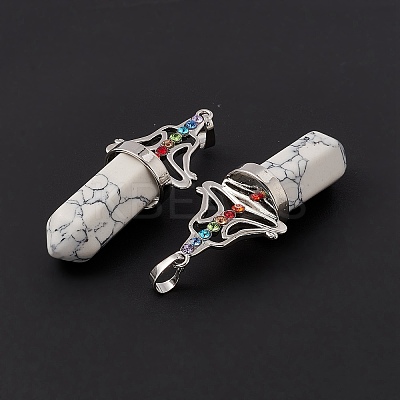 Synthetic Howlite Big Pointed Pendants G-I342-01P-11-1