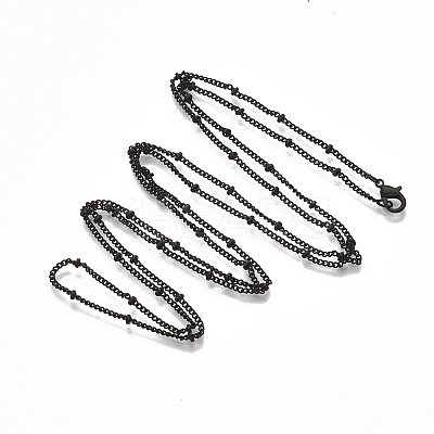 Brass Coated Iron Curb Chain Necklace Making LS-MAK-T006-02A-1