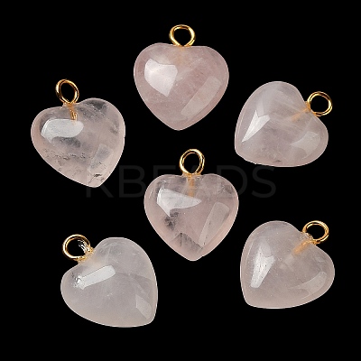 Natural Rose Quartz Pendants G-E603-01G-02-1