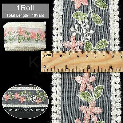 10 Yards Embroidery Polyester Lace Trim OCOR-GF0001-80A-1