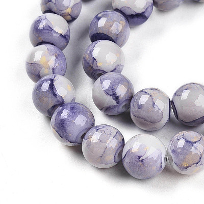 Baking Paint Glass Beads X1-DGLA-N003-10mm-C08-1