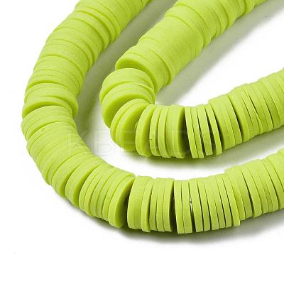Flat Round Handmade Polymer Clay Beads CLAY-R067-12mm-10-1