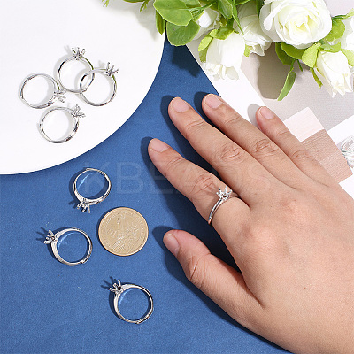 8Pcs Brass Adjustable Ring Findings KK-ME0003-98-1