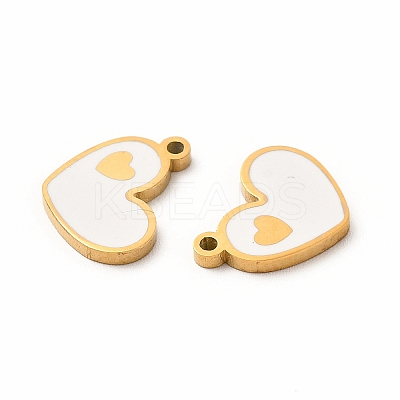 Ion Plating(IP) 304 Stainless Steel Enamel Charms STAS-F291-08G-03-1