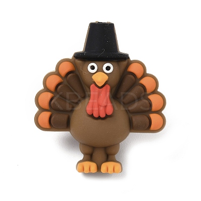 Thanksgiving Day Silicone Beads SIL-I015-03B-1
