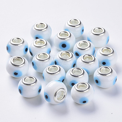 Handmade Lampwork European Beads LAMP-S193-008F-1