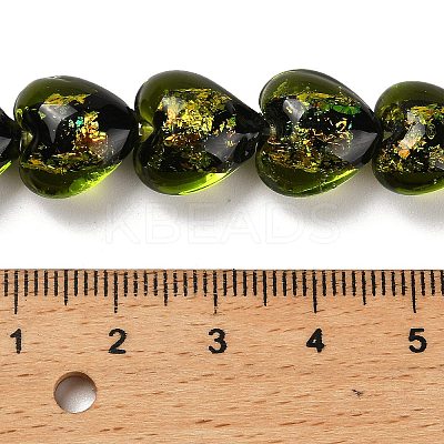 Handmade Dichroic Foil Glass Beads Strands DICH-U001-03H-1
