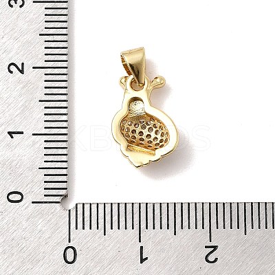 Brass Micro Pave Cubic Zirconia Charms KK-C137-06A-G-1