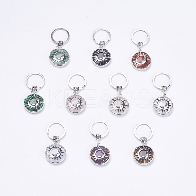 Natural/Synthetic Gemstone Keychain KEYC-G043-B-1