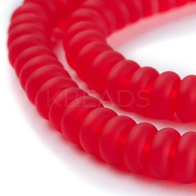 Frosted Glass Beads Strands GLAA-I047-03B-1