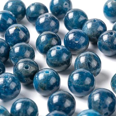 100Pcs 8mm Natural Apatite Round Beads DIY-LS0002-54-1
