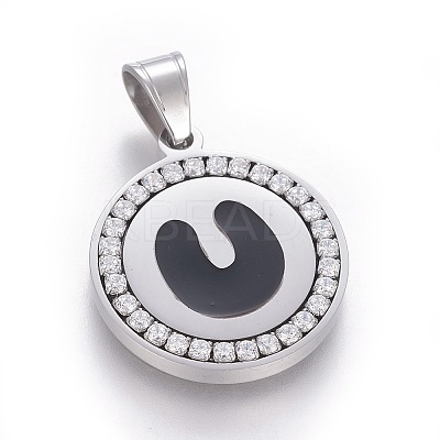 304 Stainless Steel Enamel Pendants STAS-E439-90U-P-1