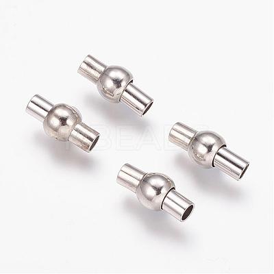 Brass Magnetic Clasps with Glue-in Ends KK-G230-3mm-P-NF-1