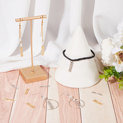 16Pcs 2 Colors Brass Moon Phase Bar Pendants KK-BBC0004-44-1