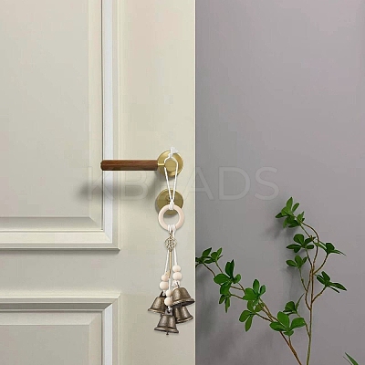 Iron Bell & Alloy Key Pendant Decorations HJEW-JM03587-1