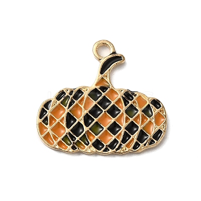 Thanksgiving Day Golden Tone Alloy Enamel Pendants ENAM-M002-01F-G-1