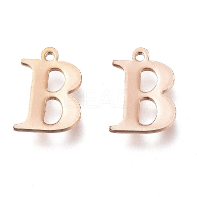 PVD Vacuum Plating  304 Stainless Steel Charms STAS-H112-B-RG-1