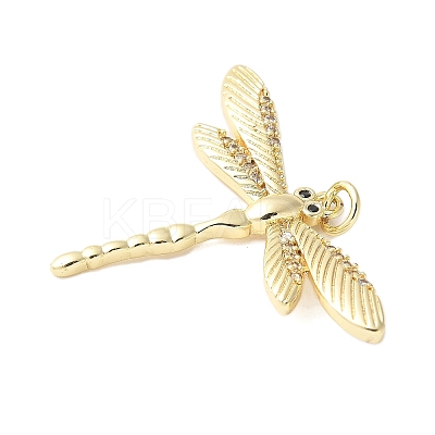 Brass Micro Pave Cubic Zirconia Pendants KK-D357-07D-G-1