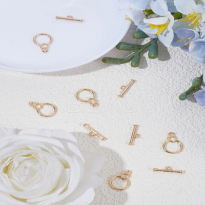 5Bags Eco-friendly Brass Toggle Clasps KK-LP0004-29G-1