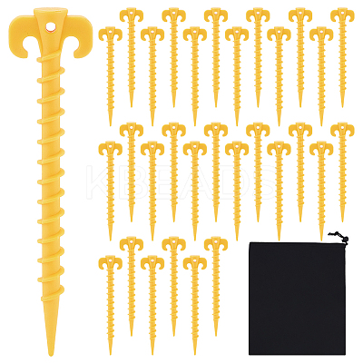 32Pcs Plastic Camping & Awning Tent Pegs Nails for Outdoor AJEW-GO0004-32B-1