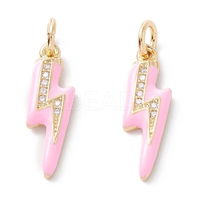 Brass Micro Pave Clear Cubic Zirconia Pendants LS-ZIRC-A019-12G-B-1